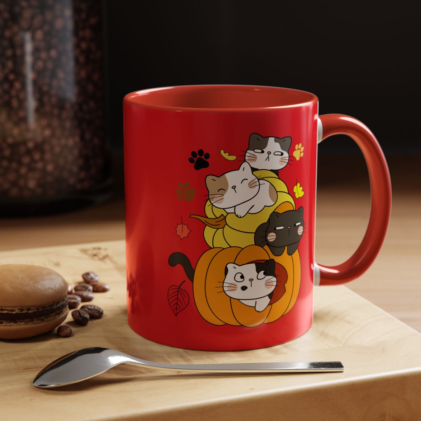 Cute Calico Cats - Red Mug